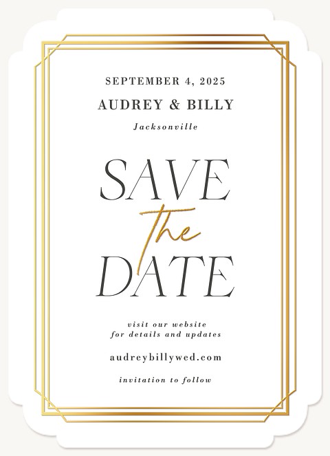 Gold Standard Save the Date Cards