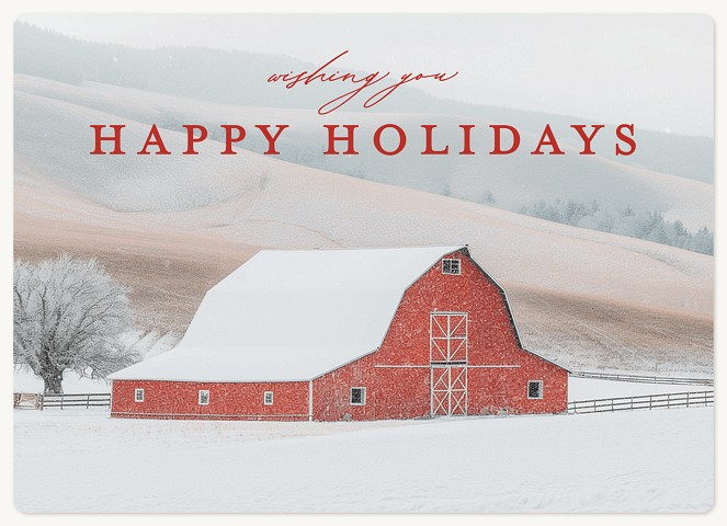 Red Barn Holiday & Christmas Magnet Cards