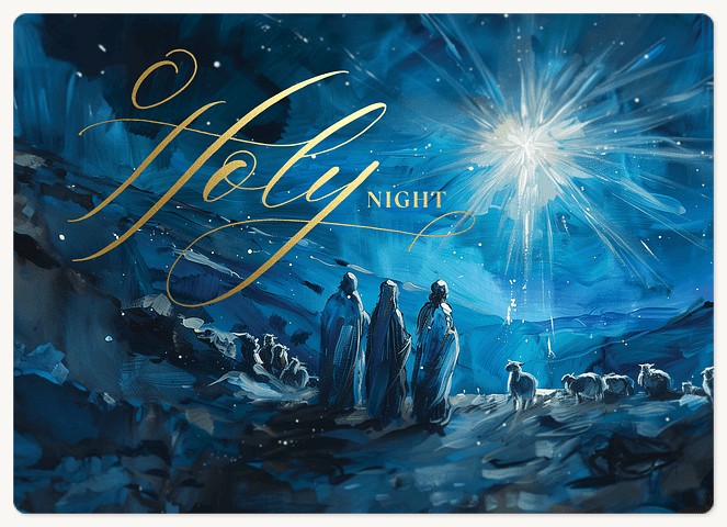 Holy Night Holiday & Christmas Magnet Cards