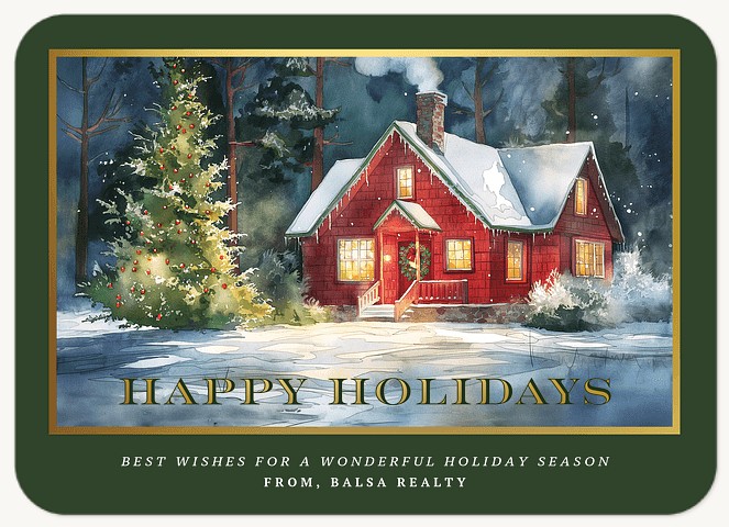 Red Cottage Business Holiday Cards