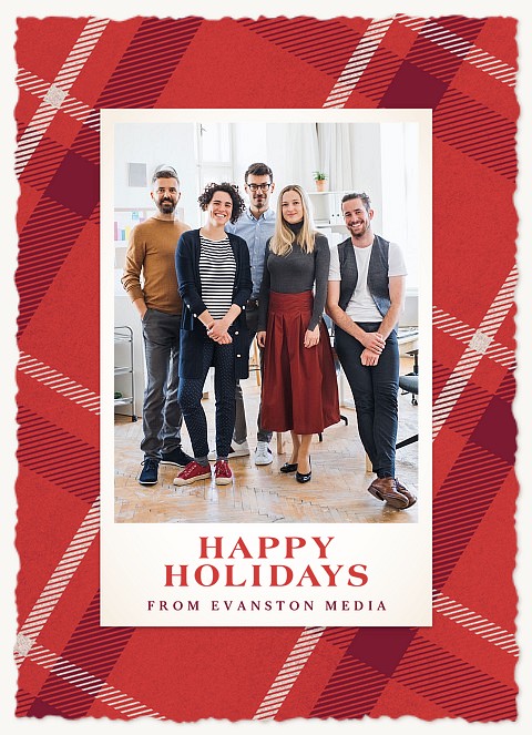 Perfectly Plaid Business Holiday Cards