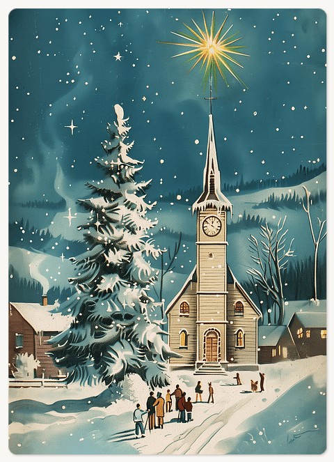 Sacred Night Holiday & Christmas Magnet Cards