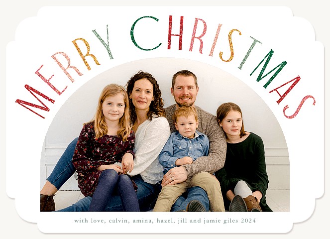 Sparkling Arch Personalized Holiday Cards