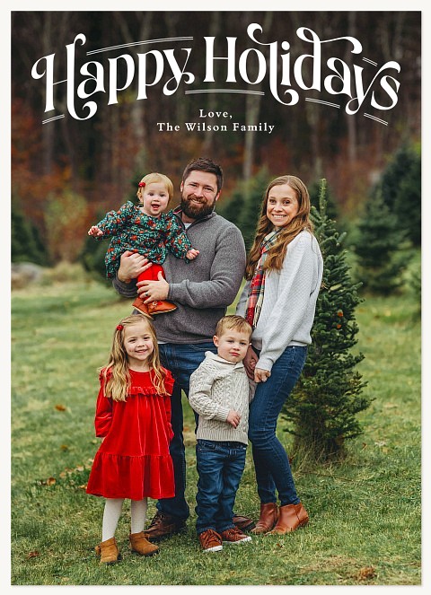 Classic Script Personalized Holiday Cards