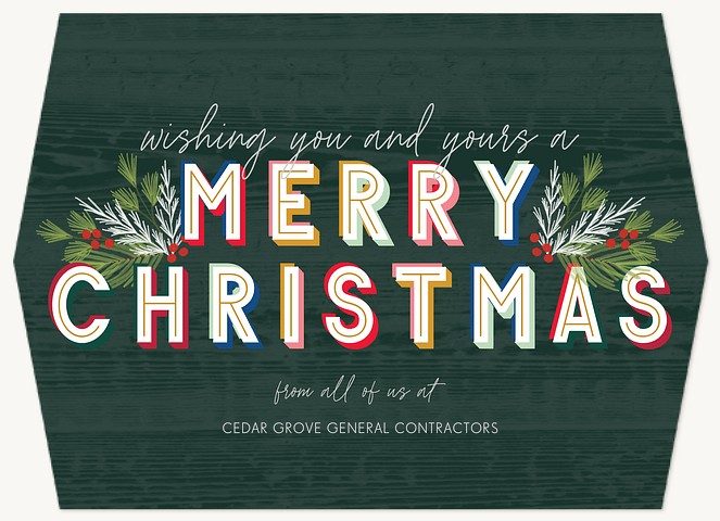 Inline Christmas Business Holiday Cards