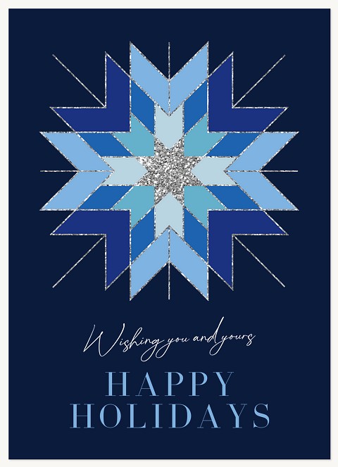 Glam Snowflake Business Holiday Cards