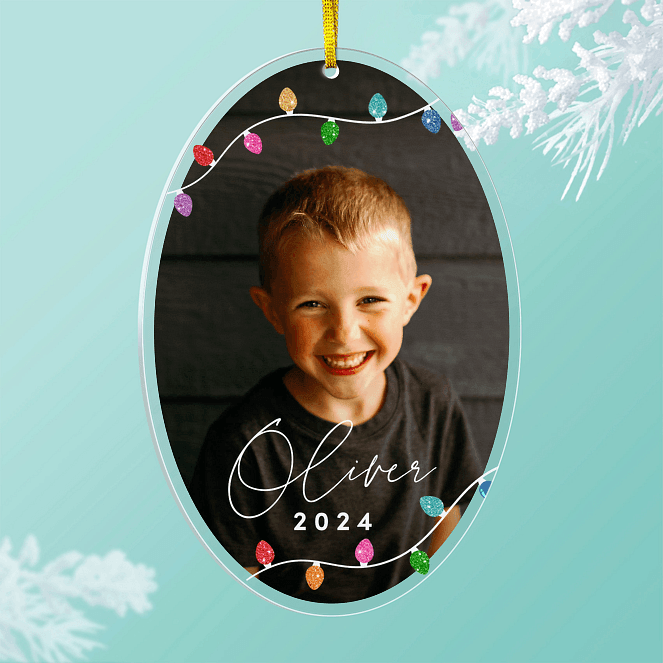 Glittering Lights Personalized Ornaments