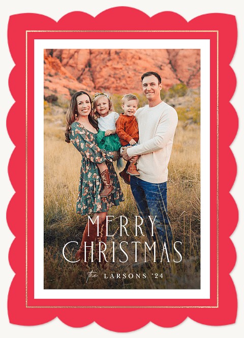 Chic Frame Personalized Holiday Cards