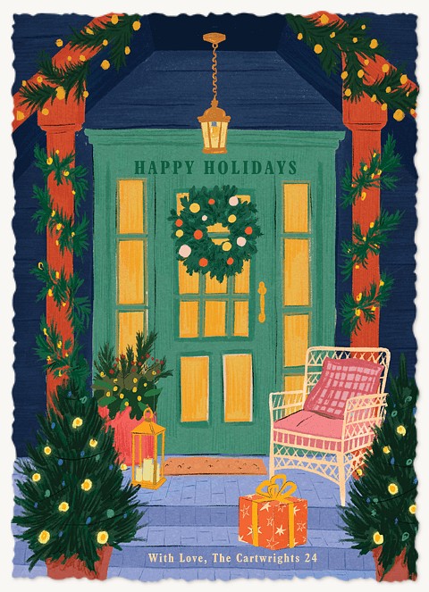 Front Porch Personalized Holiday Cards