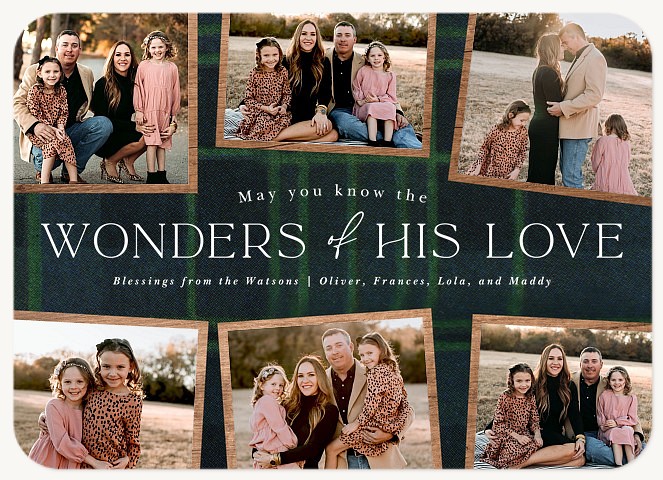 Rustic Wonder Personalized Holiday Cards