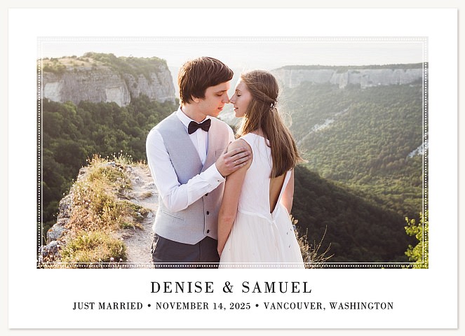 Beaded Frame Wedding Announcements