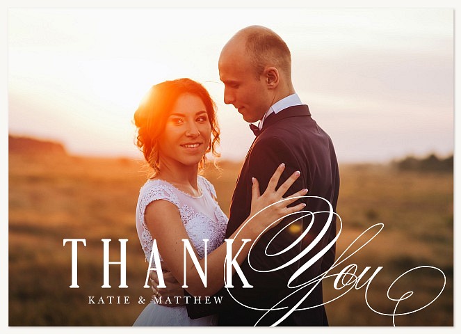 Grateful Elegance Wedding Thank You Cards