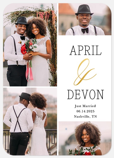 Elegant Ampersand Wedding Announcements