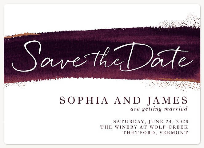 Regal Brushstroke Save the Date Magnets