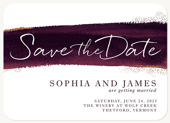 Regal Brushstroke Save the Date Cards