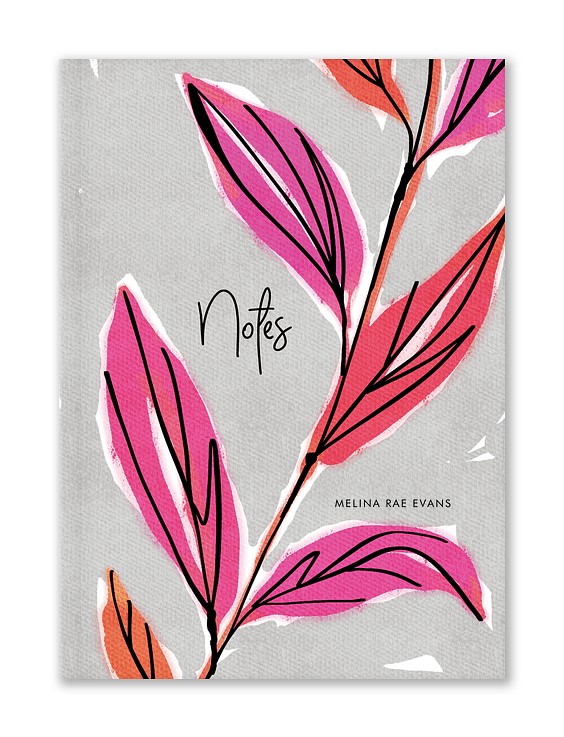 Painted Leaves Custom Hardcover Journals