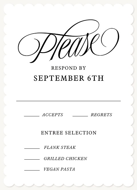 Luxury Lettering Wedding RSVP Cards