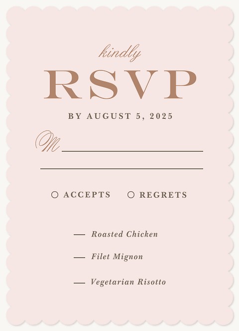 Swirling Script Wedding RSVP Cards