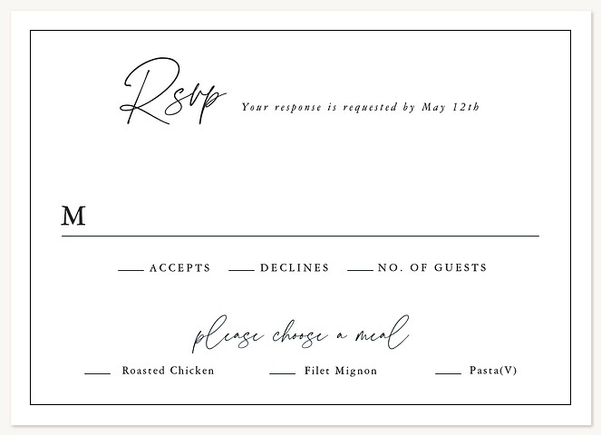 Modern Sophistication Wedding RSVP Cards