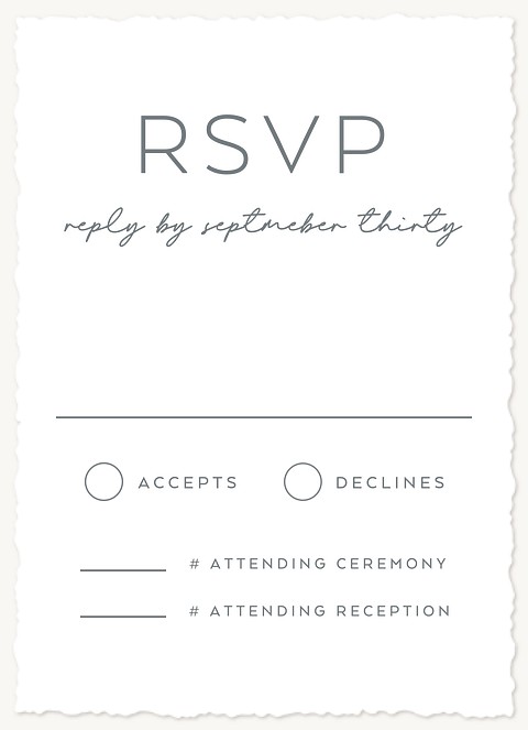 Soft Classic Wedding RSVP Cards