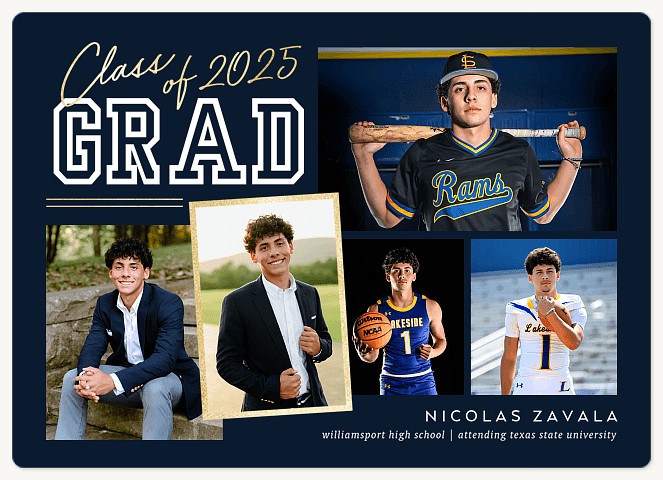 Varsity Scrapbook Graduation Cards