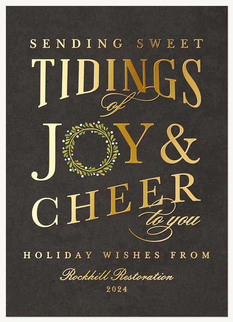 Lustrous Tidings Business Holiday Cards