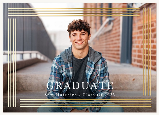 Lined Frame Graduation Cards