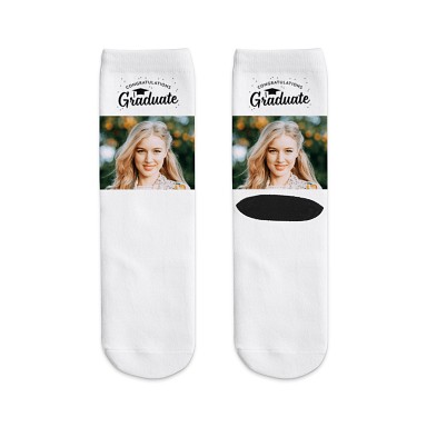 Time to Celebrate Graduation Photo Socks