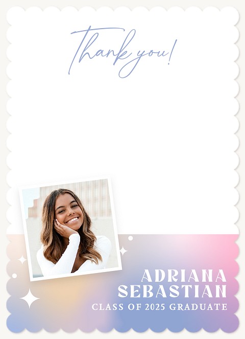 Gradient Sparkles Thank You Cards 