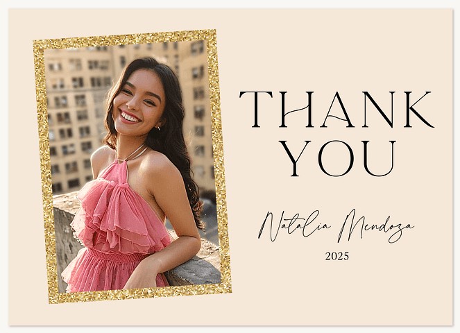 Golden Framed Thank You Cards 