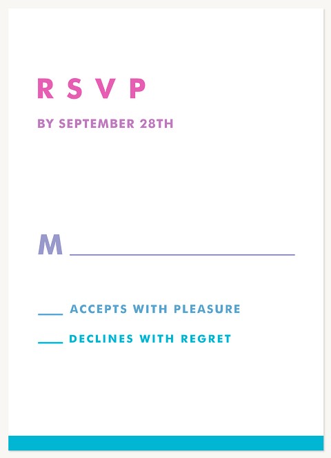 Vivid Gradient Bat Mitzvah RSVP Cards