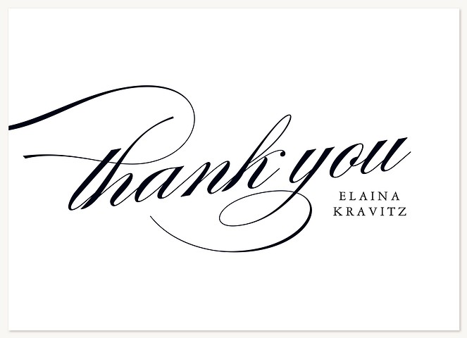 Flourished Glamour Thank You Cards 