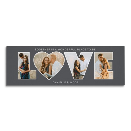 Love Typography Photo Canvas