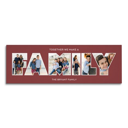 Family/Blessed Typography Photo Canvas