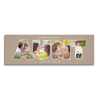 Aunt/Uncle Typography Photo Canvas