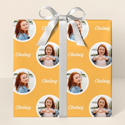 Smiling Circles Photo Wrapping Paper