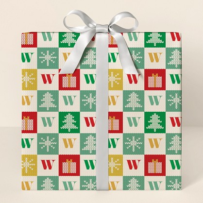 Winter Patchwork Wrapping Paper