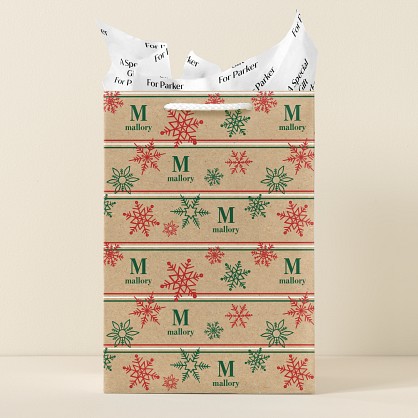 Rustic Snowflake Gift Bag