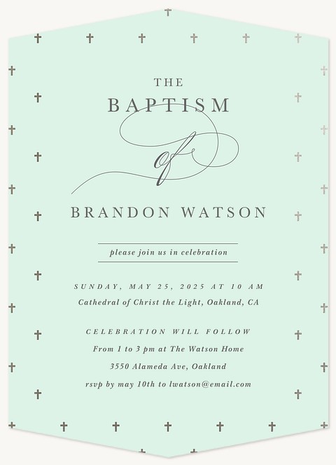 Blessed Pattern Baptisms & Christening Invitations