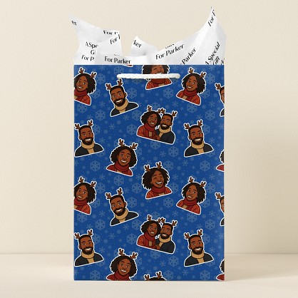 Cartoon of You Reindeer Gift Bag