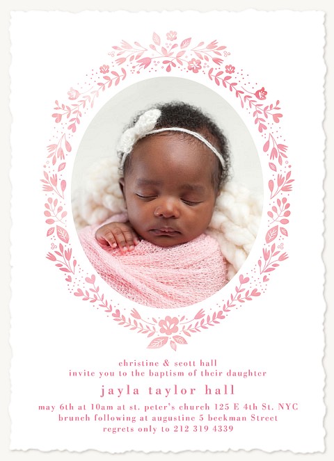 Flora Frame Baptisms & Christening Invitations