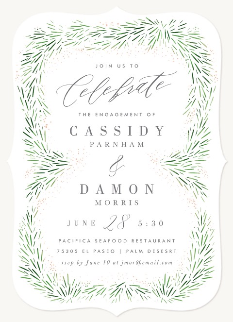 Secret Garden Engagement Party Invitations