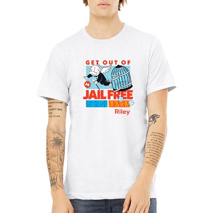 Monopoly Get Out of Jail Free Bella and Canvas Unisex T-shirt