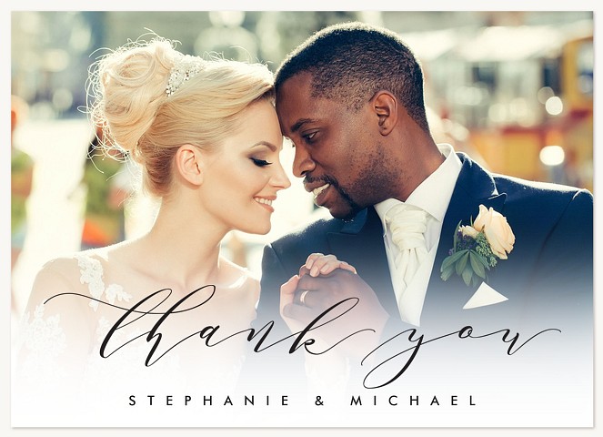 Elegant Fade Wedding Thank You Cards