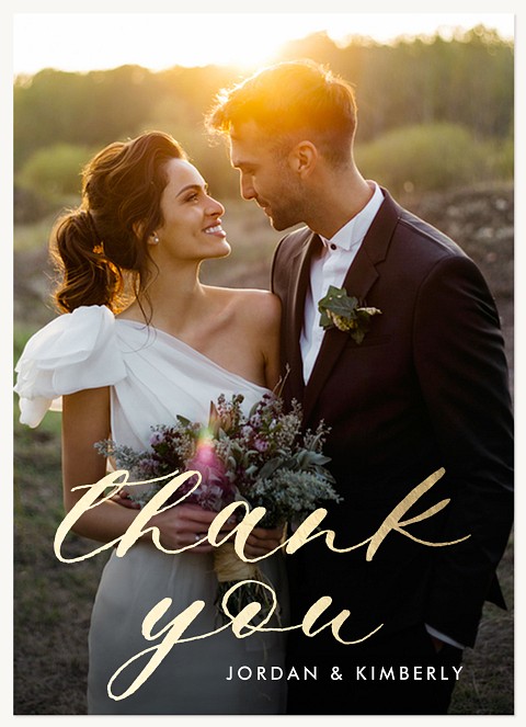 Modern Calligraphy Wedding Thank You Cards