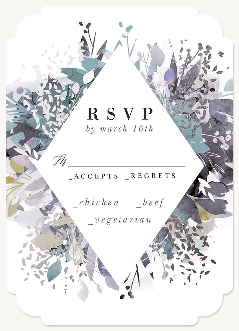 Modern Wildflowers Wedding RSVP Cards