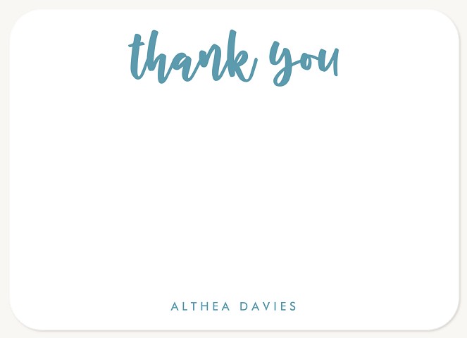 Modern Script Graduation Thank You Cards