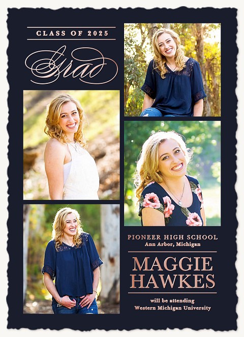 Elegant Flourish Graduation Announcements