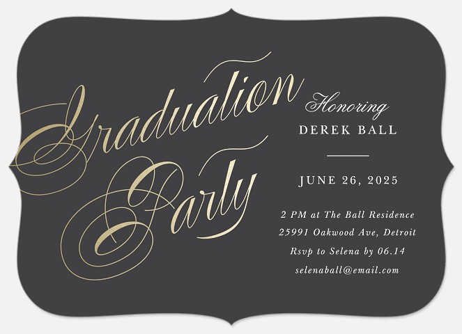 Elegant Calligraphy Graduation Cards