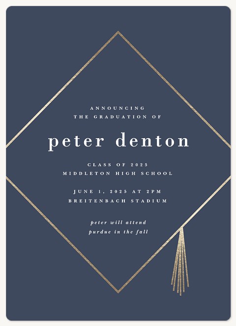 Gilded Tassel Graduation Announcements